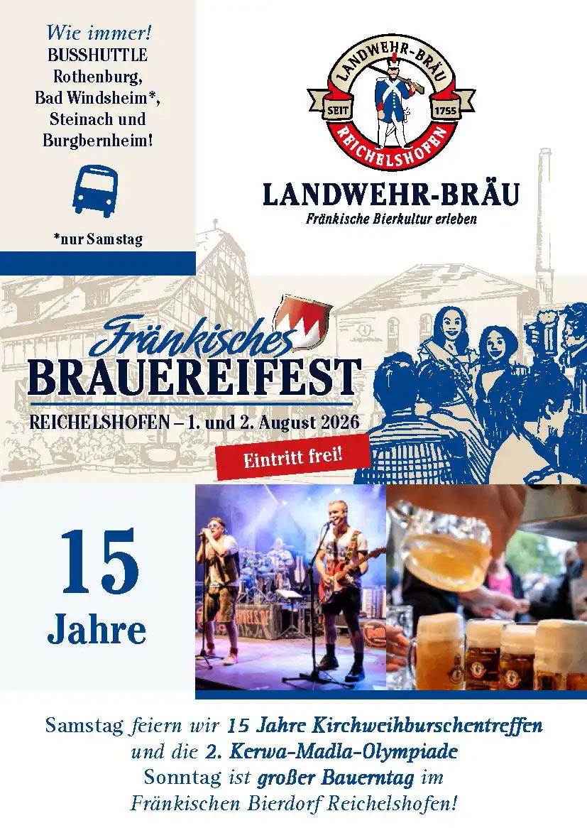 Landwehr Bräu Brauereifest 2026 - Unser Flyer ist da, schau gleich rein!